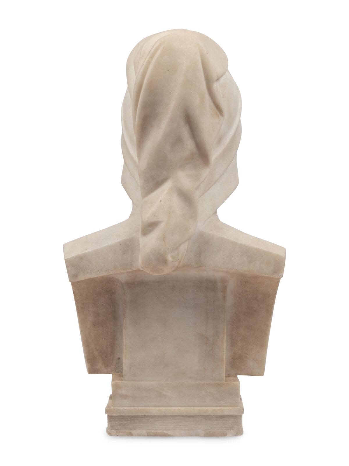 Dante Alighieri Italian Marble Bust. - Image 4