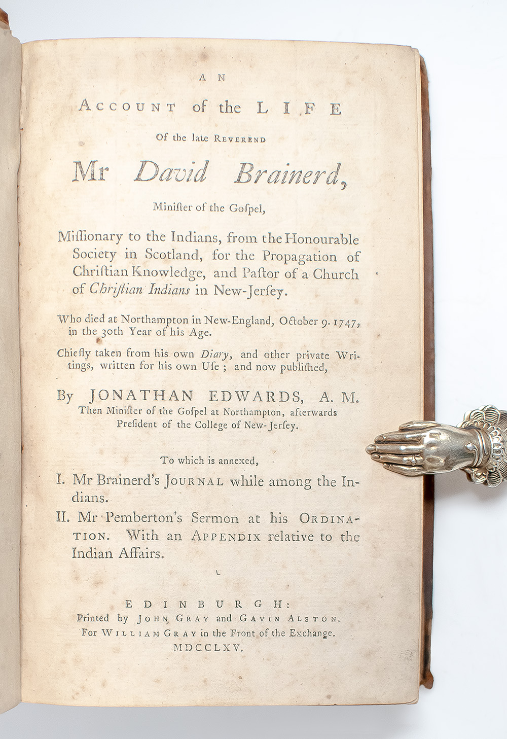 An Account of the Life of the Late Reverend Mr. David Brainerd.