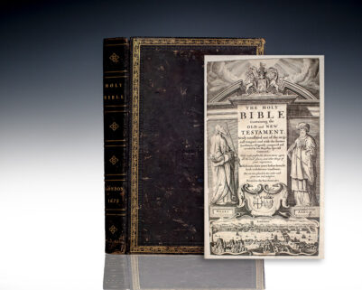 The Holy Bible Containing the Old and New Testament. Newly translated out of the originall tongues and with the former translations diligently compared and revised by his Majesties speciall Command.
