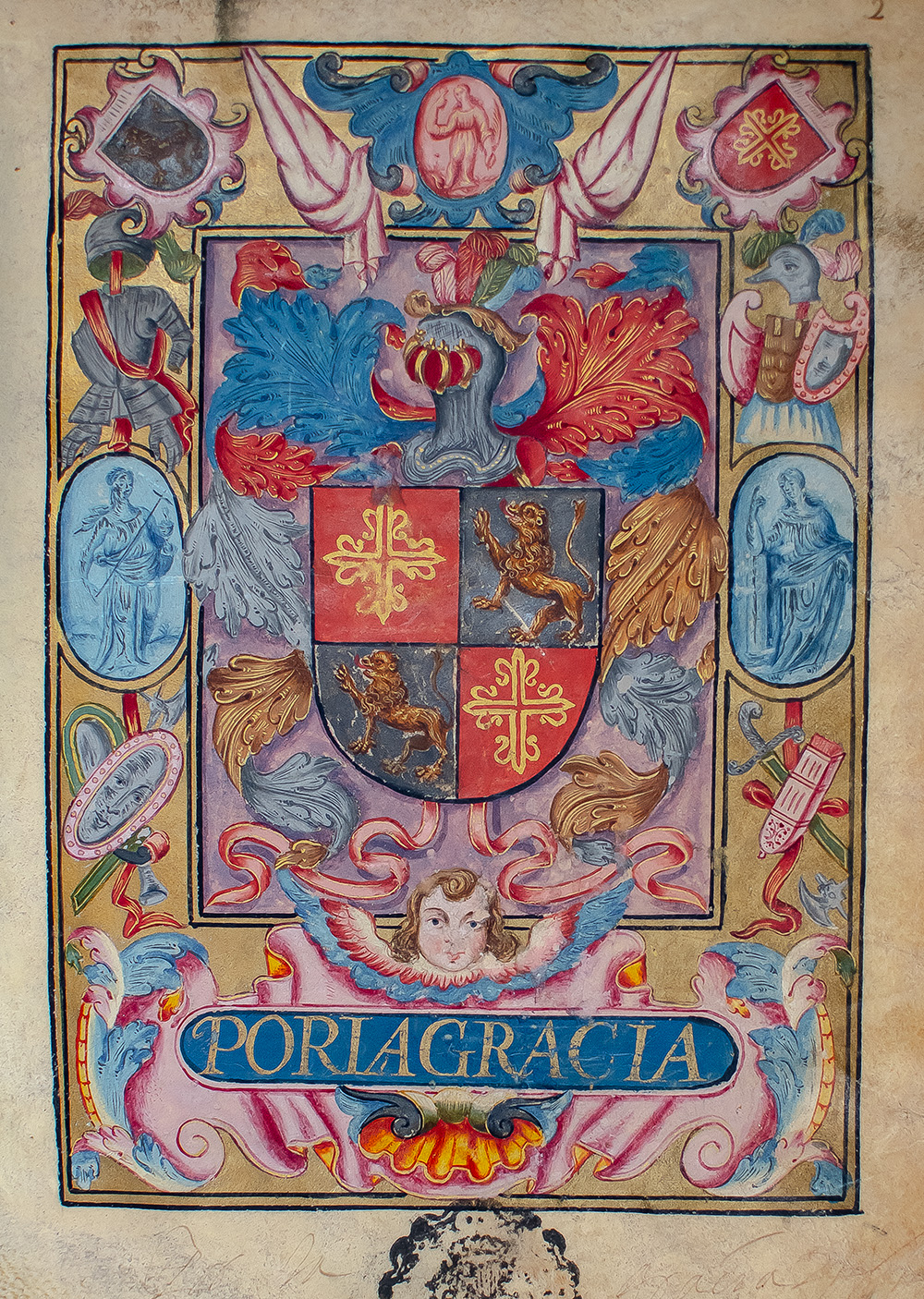 Carta Executoria of King Carlos II of Spain for Diego Merino de Bargas of Tornavacas and His Sons Rodrigo, Francisco, and Luis Merino de Bargas.