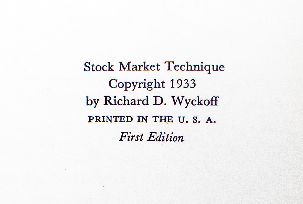 Stock Market Technique: Number One.