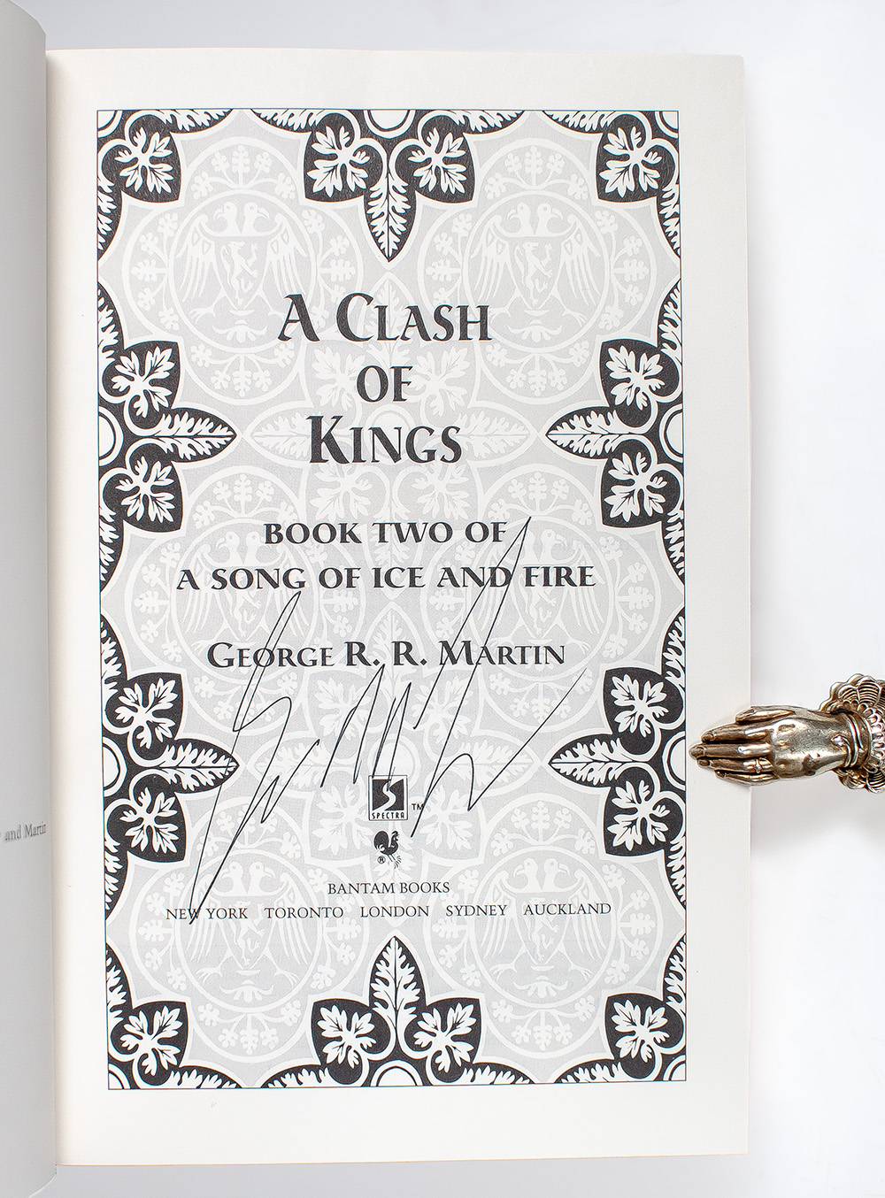 Game of Thrones; A Clash of Kings; A Storm of Swords; A Feast for Crows; A Dance with Dragons.