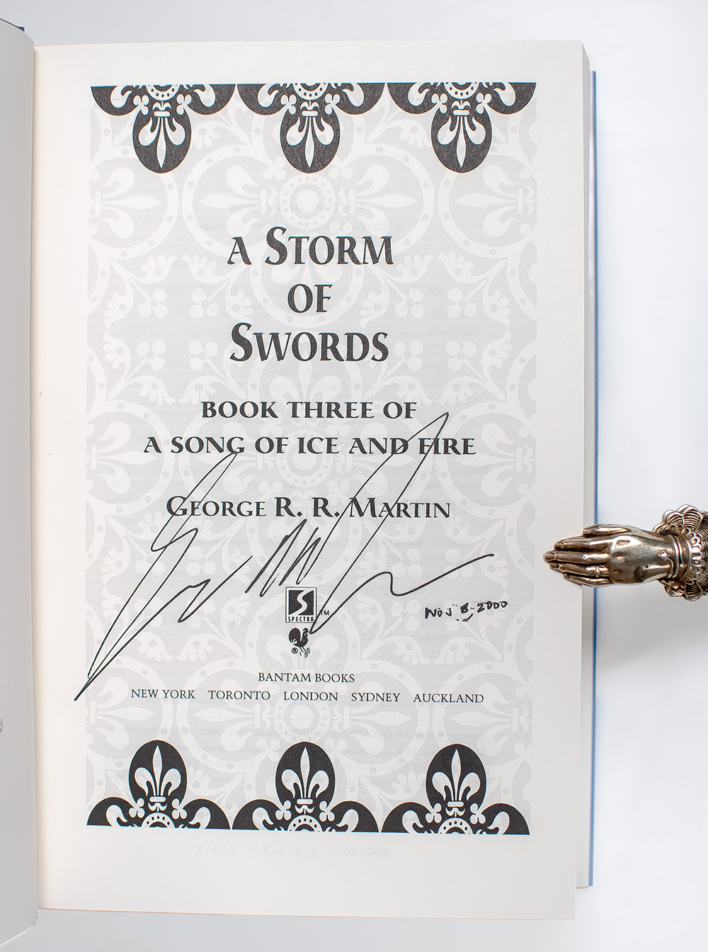 Game of Thrones; A Clash of Kings; A Storm of Swords; A Feast for Crows; A Dance with Dragons.