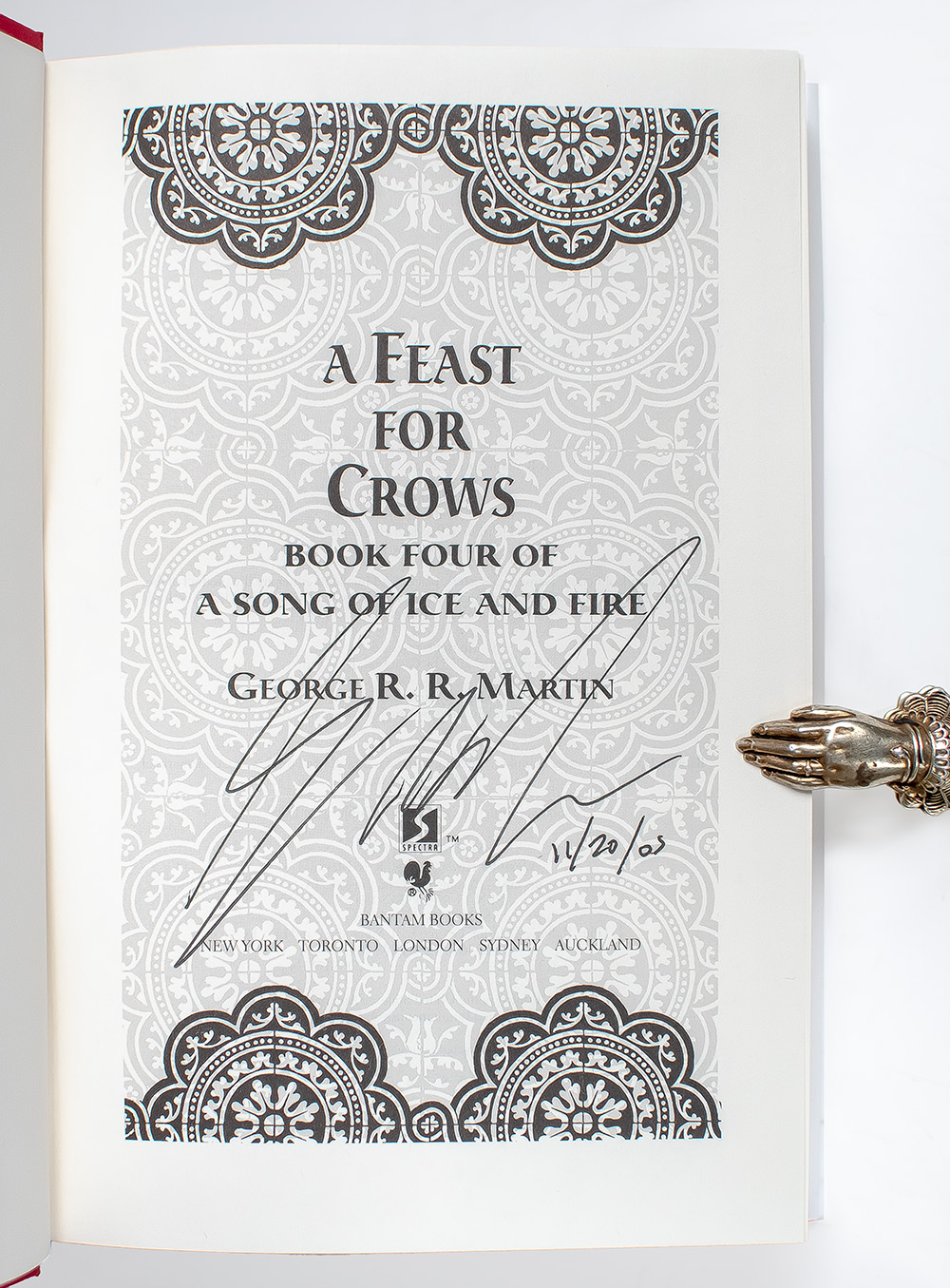 Game of Thrones; A Clash of Kings; A Storm of Swords; A Feast for Crows; A Dance with Dragons.