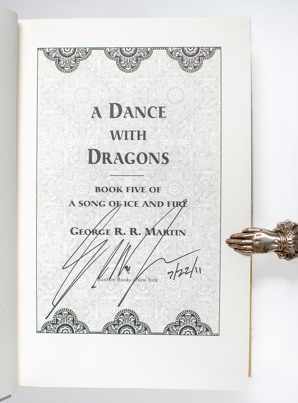 Game of Thrones; A Clash of Kings; A Storm of Swords; A Feast for Crows; A Dance with Dragons.