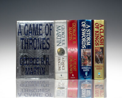 A Game of Thrones; A Clash of Kings; A Storm of Swords; A Feast for Crows; A Dance with Dragons.