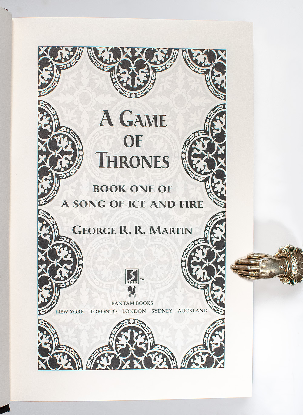 A Game of Thrones; A Clash of Kings; A Storm of Swords; A Feast for Crows; A Dance with Dragons.
