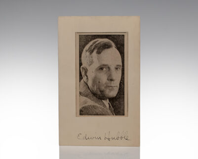 Edwin Hubble Signature On Card.