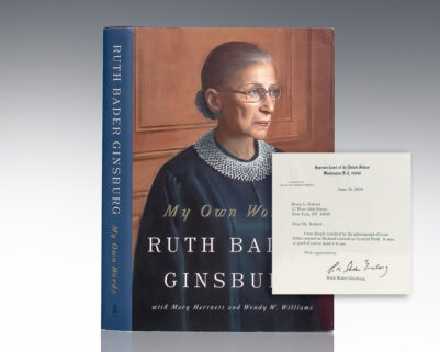 My Own Words. [with] Typed Letter Signed by Ruth Bader Ginsburg.