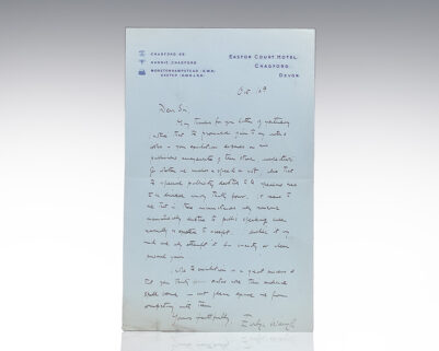 Evelyn Waugh Autograph Letter Signed.