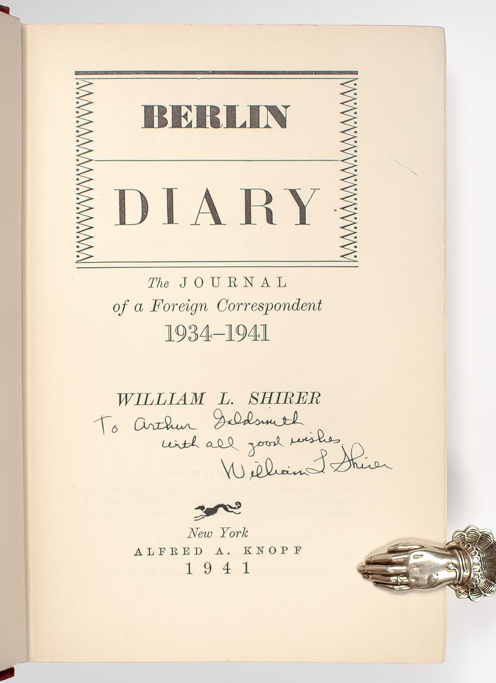 Berlin Diary: The Journal of a Foreign Correspondent, 1934-1941.