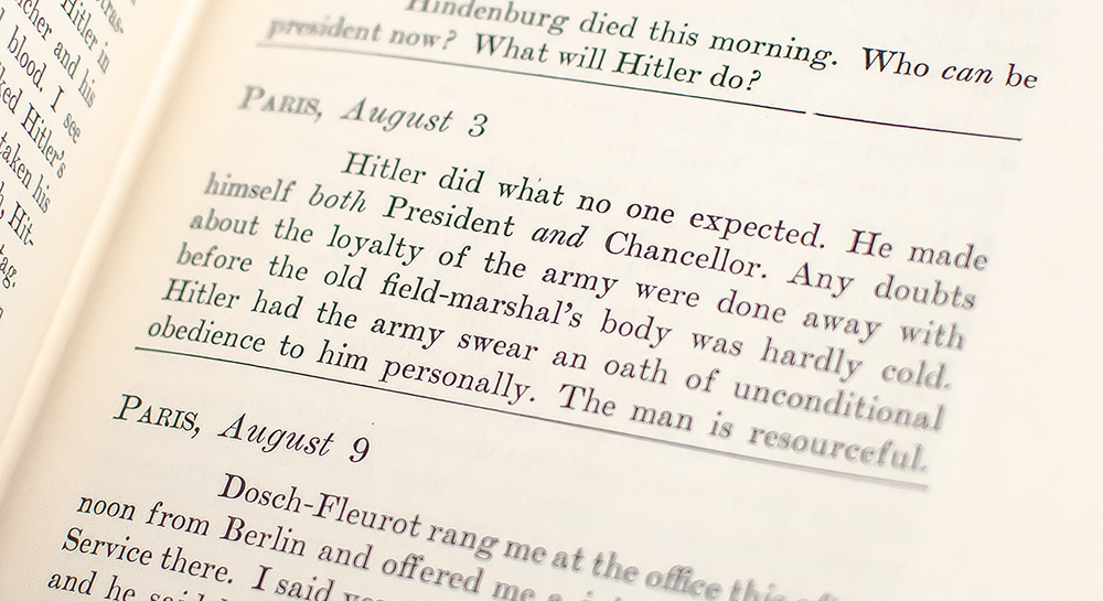 Berlin Diary: The Journal of a Foreign Correspondent, 1934-1941.