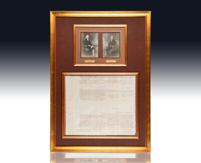 Thomas Jefferson and James Madison Signed Ship's Passport.