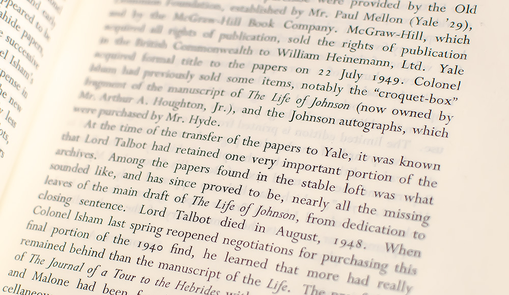 The Private Papers of James Boswell: Boswell's London Journal 1762-1763; Boswell in Holland 1763-1764; Boswell on the Grand Tour: Germany and Switzerland 1764; Boswell on the Grand Tour: Italy, Corsica, and France 1765-1766; Boswell In Search of a Wife 1766-1769; Boswell For The Defence 1769-1774.