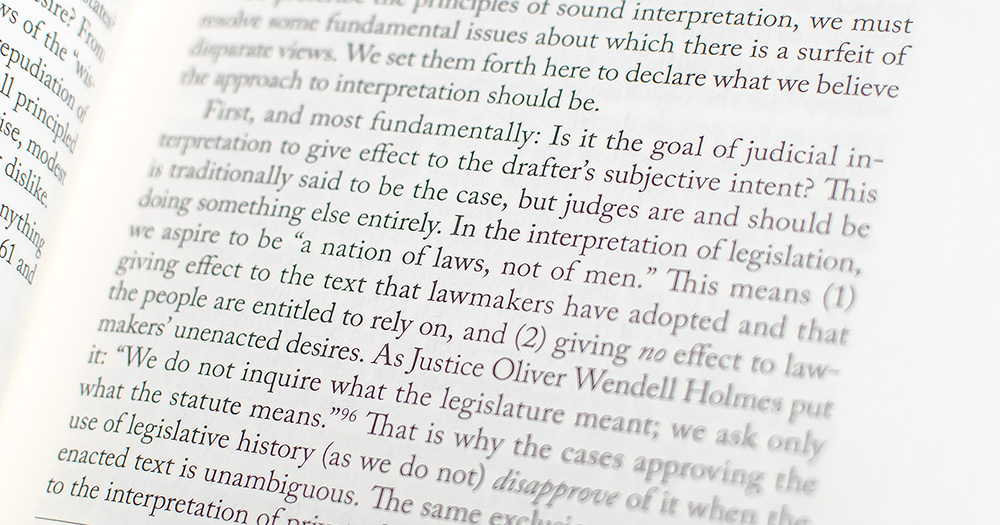Reading Law: The Interpretation of Legal Texts.