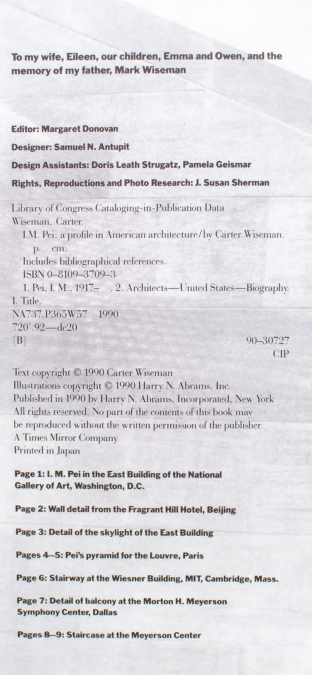 I.M. Pei: A Profile In American Architecture.