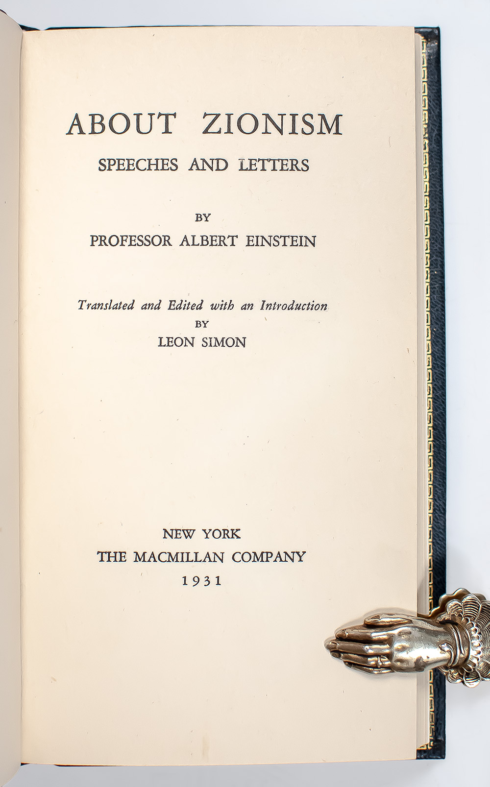About Zionism: Speeches and Letters.