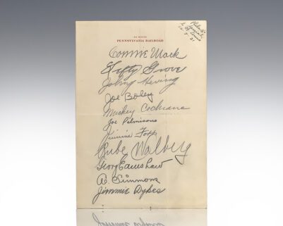 Signed Pennsylvania Railroad stationery