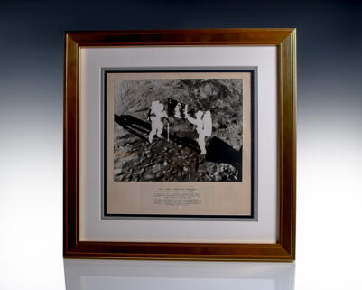 Neil Armstrong and Michael Collins Signed Photograph of Man's First Landing on the Moon.