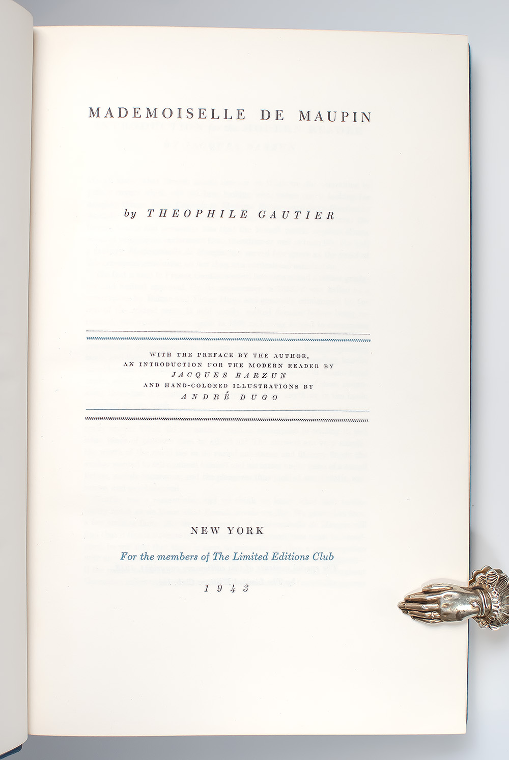 Mademoiselle de Maupin.