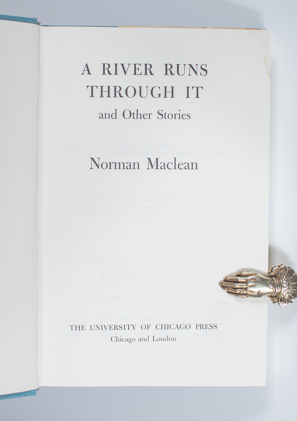 A River Runs Through It and Other Stories.