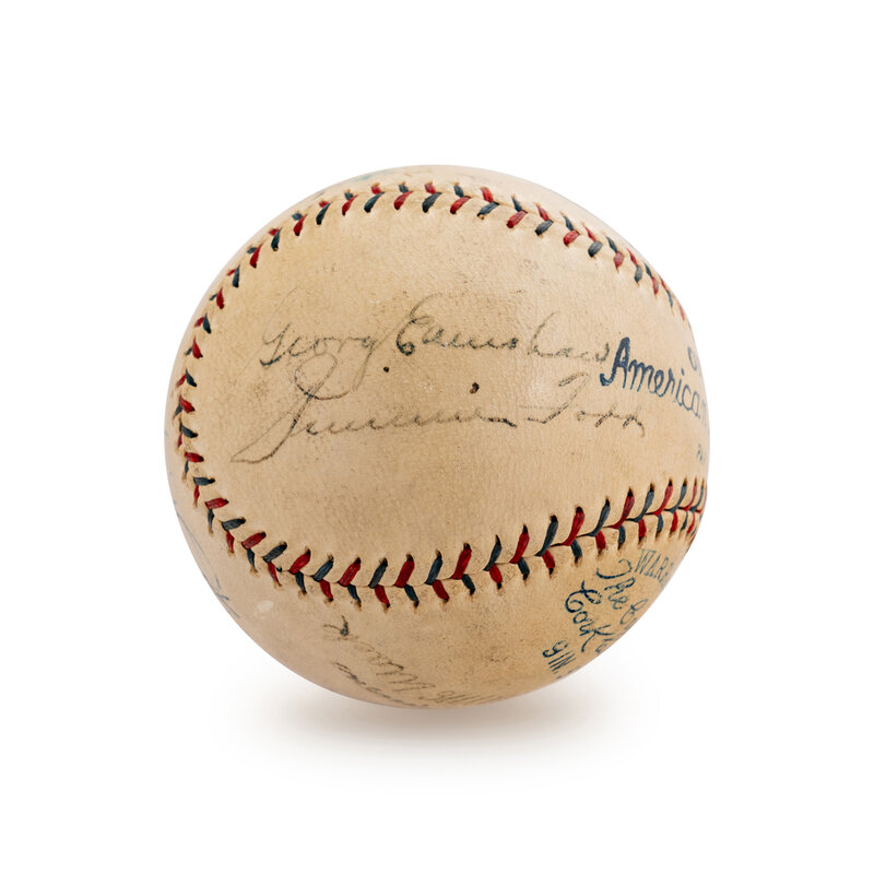 Old baseball with signatures