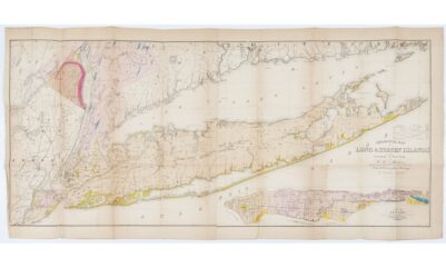 Old geological map with coastal details