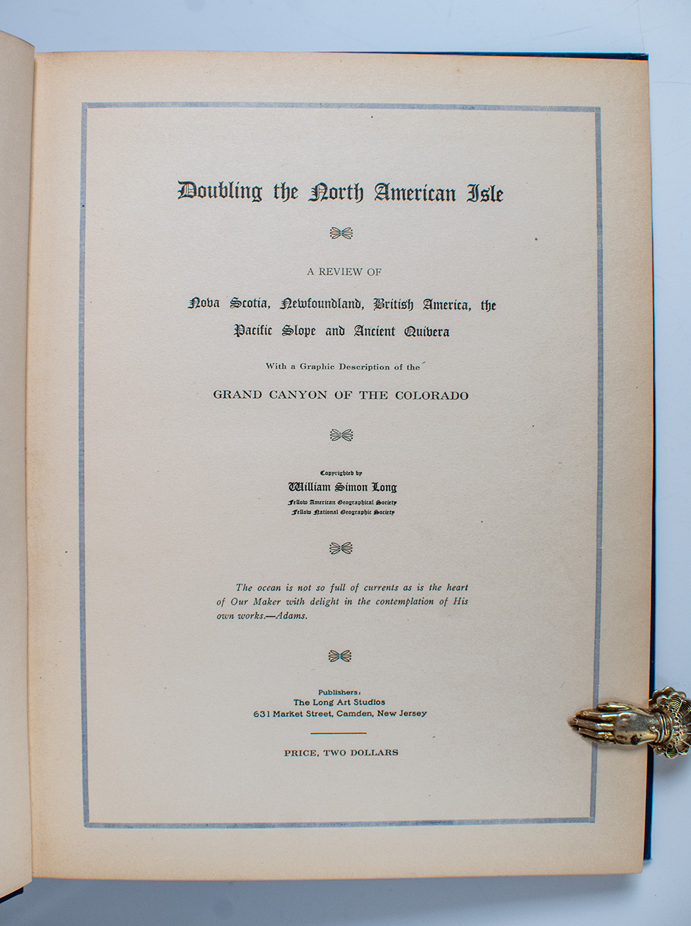 Doubling the North American Isle: A Review of Nova Scotia, Newfoundland, British America, the Pacific Slope and Ancient Quibera, with a Graphic Description of the Grand Canyon of the Colorado.