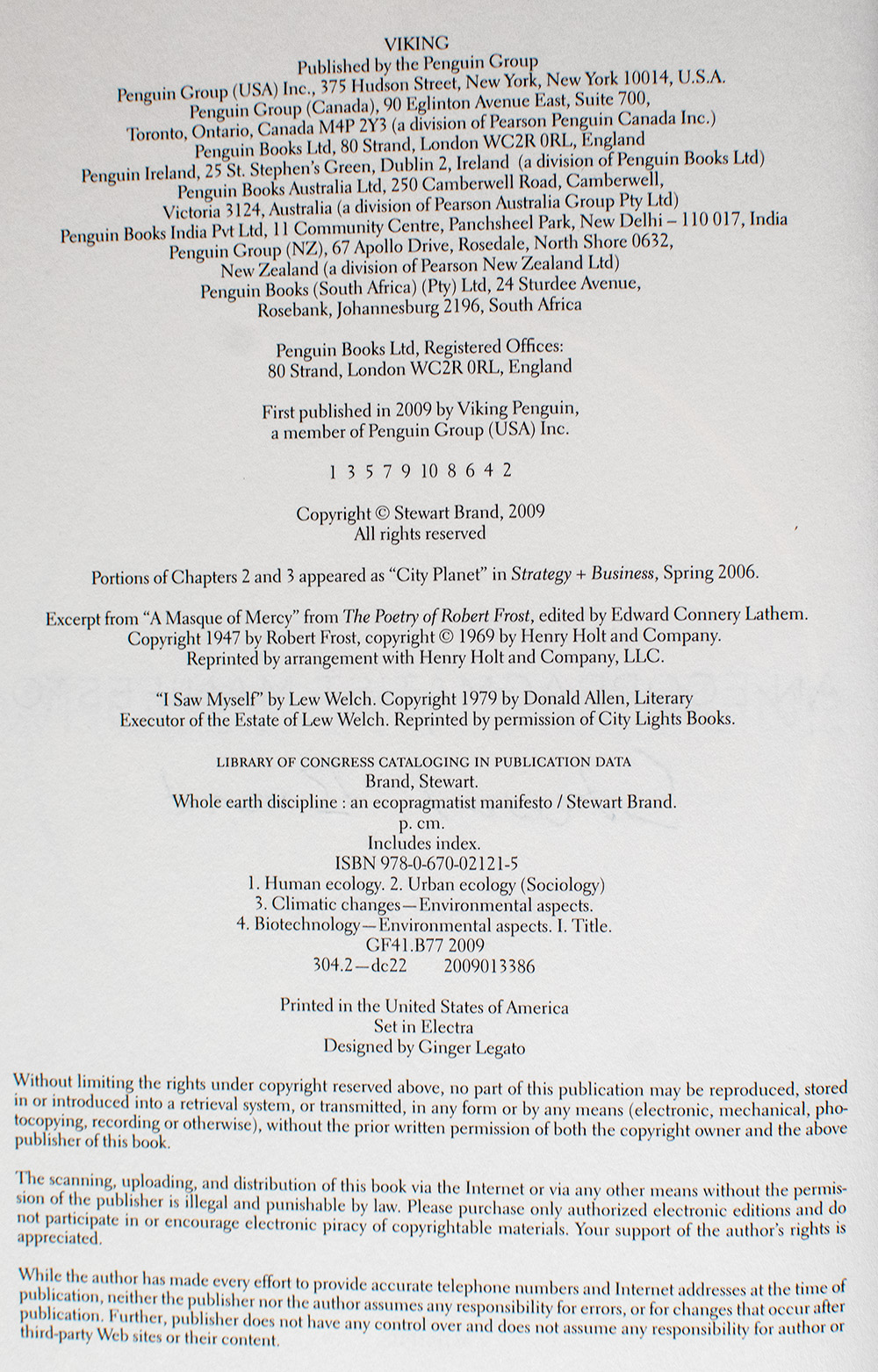Whole Earth Discipline: An Ecopragmatist Manifesto.