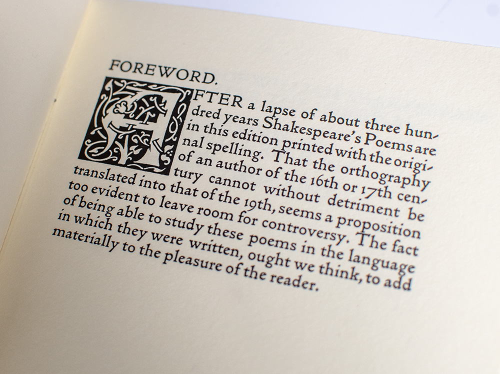The Poems of William Shakespeare.