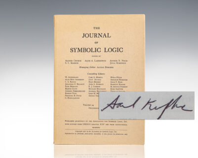 The Journal of Symbolic Logic: Distinguished Constituents; Semantical Analysis of Modal Logic; and The Problem of Entailment.