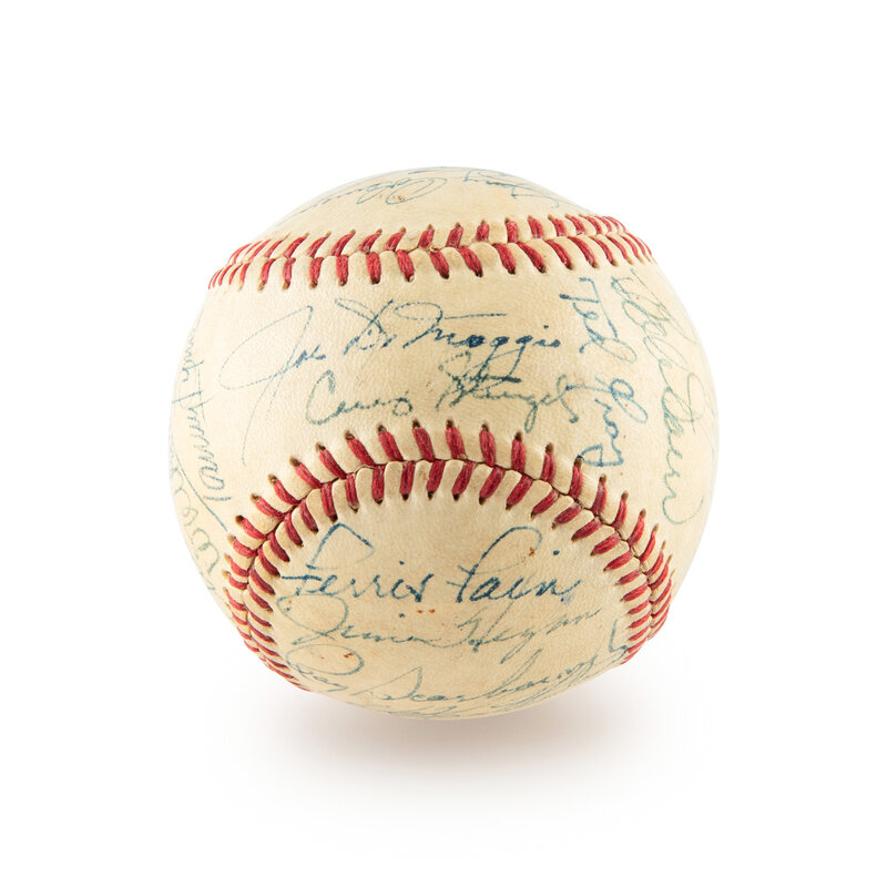 Historic signed baseball memorabilia