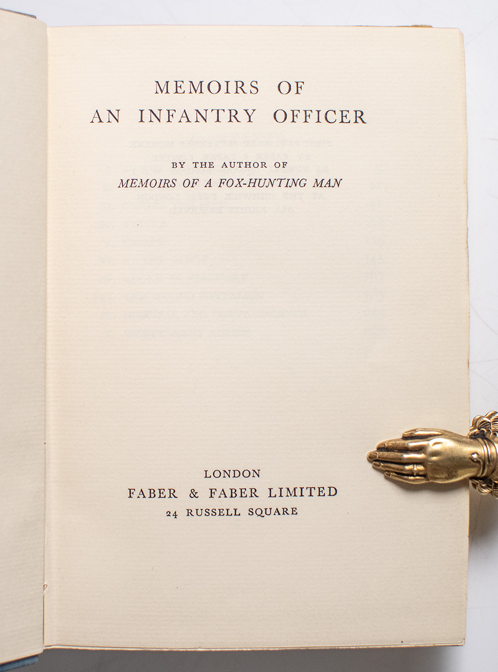 Memoirs of an Infantry Officer.