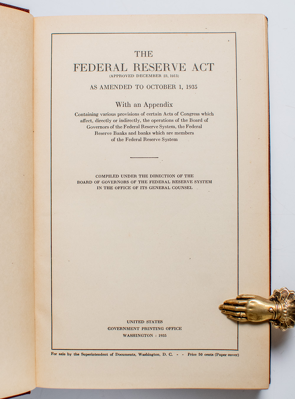 The Federal Reserve Act as Amended to October 1, 1935.