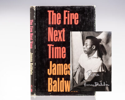 The Fire Next Time. [with] James Baldwin Signed Postcard.
