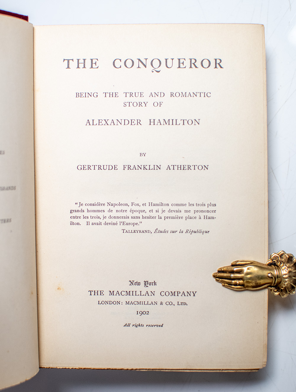 The Conqueror: Being the True and Romantic Story of Alexander Hamilton.