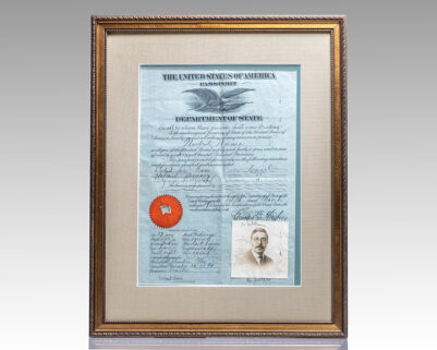 Norbert Wiener Signed Passport and Photograph.