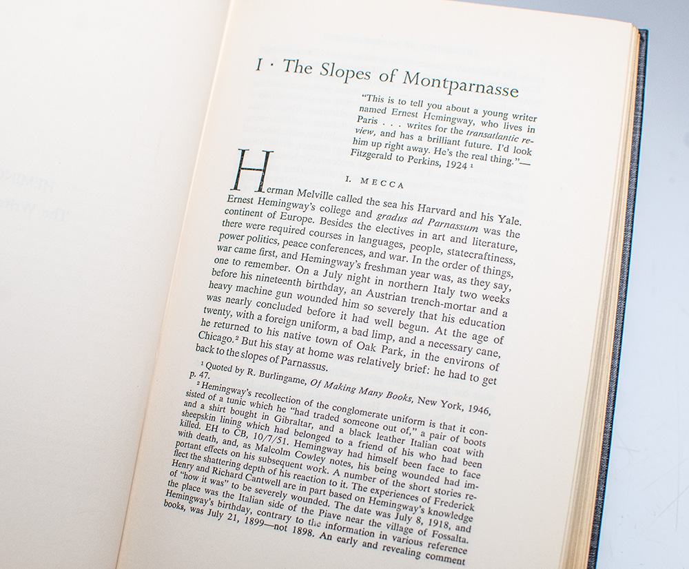 Hemingway: The Writer as Artist.