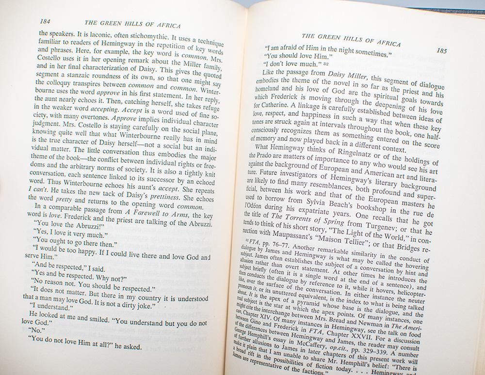 Hemingway: The Writer as Artist.