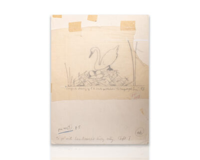 E.B. White 'The Trumpet of the Swan' Drawing. [with] Ed Frascino Autograph Letter Signed.