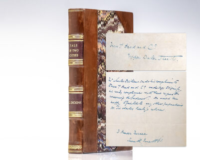 A Tale of Two Cities. [with] Charles Dickens Autograph Note.