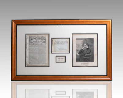 Charles Dickens Autograph Note.