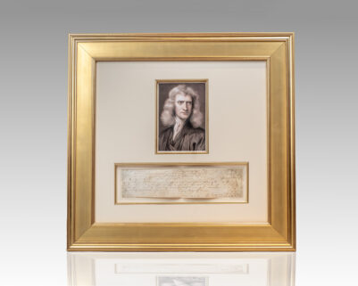 Isaac Newton Document Signed.