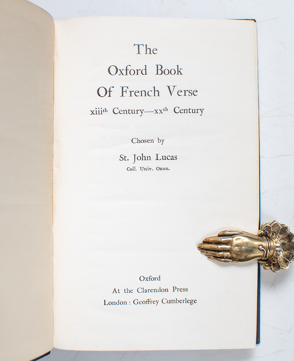 The Oxford Book of French Verse: xiiith Century-xxth Century.