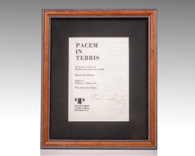 Pacem in Terris: Encyclical Letter of His Holiness Pope John XXIII. [Peace on Earth].