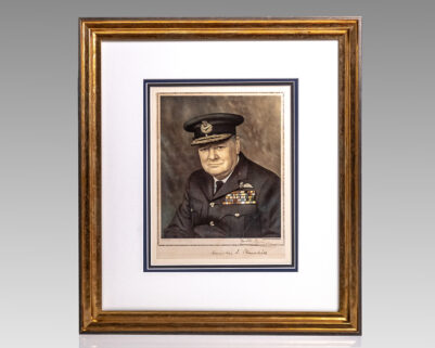 Winston Churchill Signed Royal Air Force Portrait.