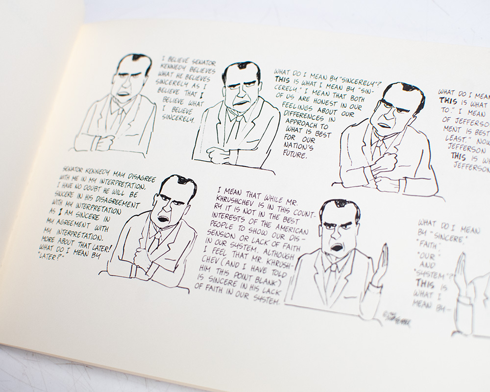 Feiffer on Nixon: The Cartoon Presidency.