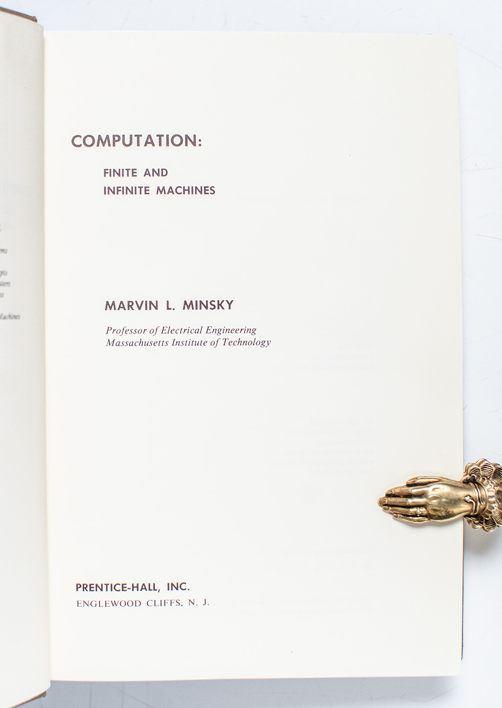 Computation Finite and Infinite Machines.