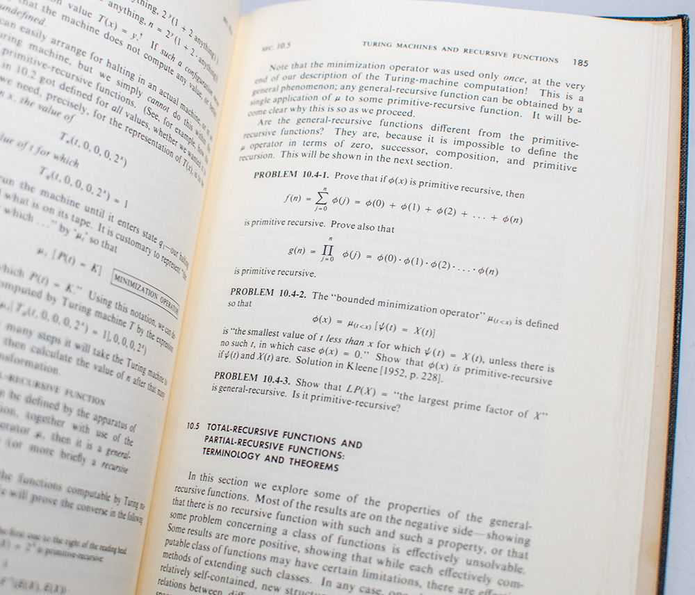 Computation Finite and Infinite Machines.