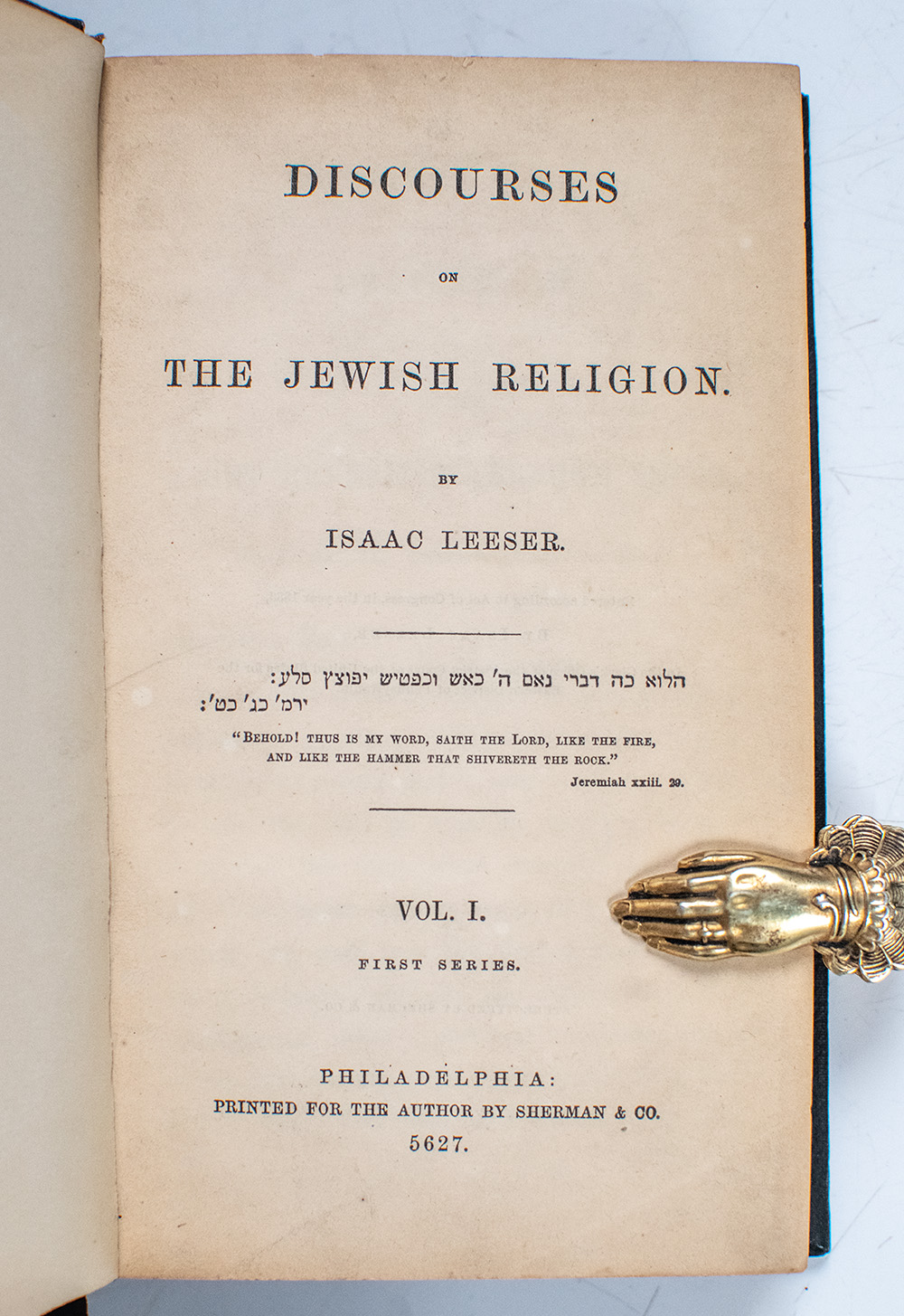 Discourses on the Jewish Religion.
